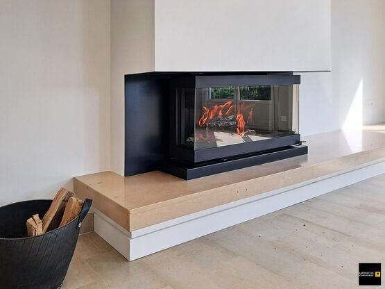  Insert bois double coin horizontal avec porte battante | Venus 850 DC  - Inserts