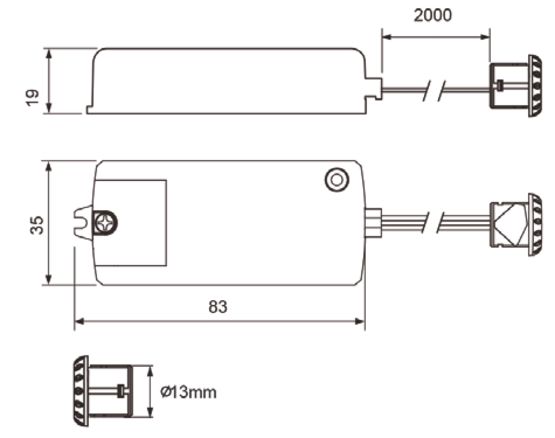  Interrupteur Sensitif pour ruban led | HZK218C - Interrupteurs