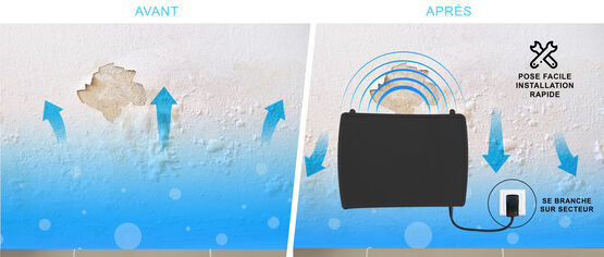  Inverseur de polarité électromagnétique contre l’humidité ATE LC30 (noir) (LOW COST) - Assèchement des murs