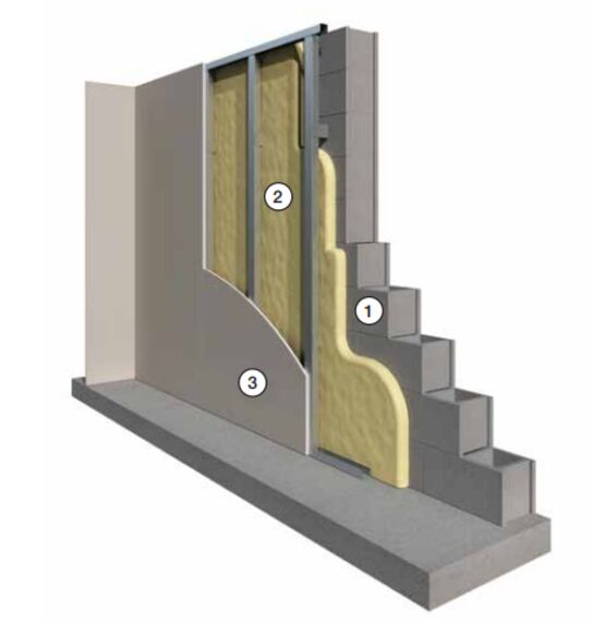 Isolation de murs en maçonnerie / béton | HUNTSMAN BUILDING SOLUTIONS 