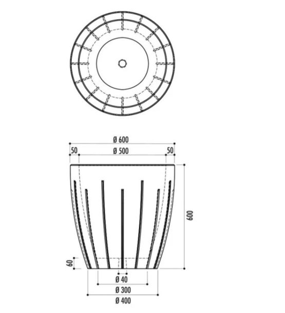  Jardinière en béton Héra - NORMEQUIP