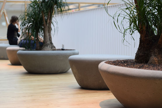 Jardinière en béton sablé et hydrofugé pour espaces urbains | Super Cell Planter SCPL - produit présenté par PRO URBA