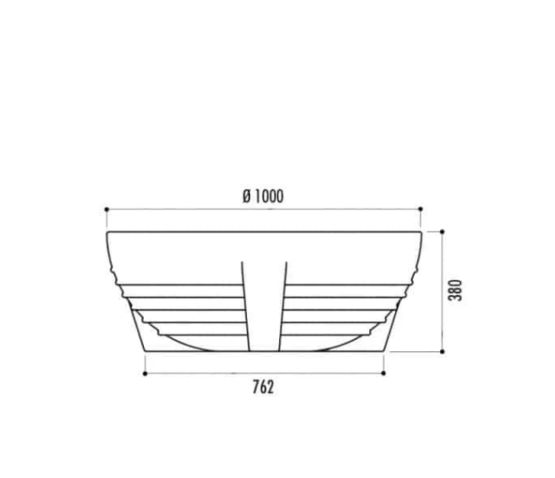  Jardinière en plastique recyclable Futura - NORMEQUIP