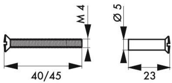  Jeu de 2 vis sécables avec douilles m4 x 50 nickelé - BEAURAIN DISTRIBUTION