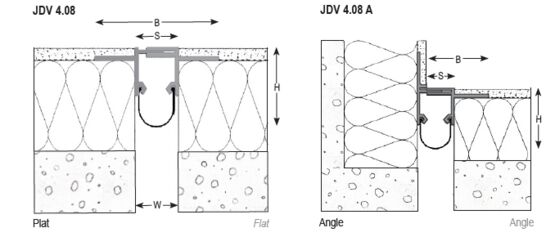Joint de dilatation vertical spécial isolation par l’extérieur | JDV 4.08 - produit présenté par GV2 VEDA FRANCE