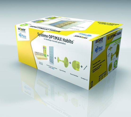  Kit de fixation pour doublage de mur isolant haute dureté | Optimax Habito - Isolant en laine de verre en plaque ou rouleau