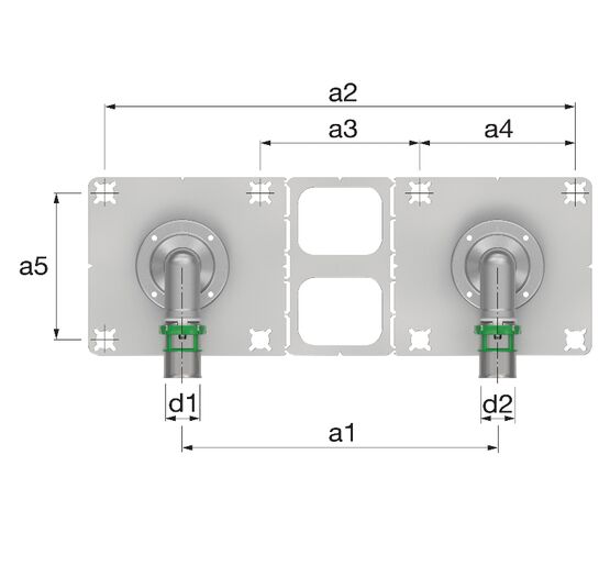  Kit de fixation pour robinetterie sanitaire sur plaque de plâtre | 7778W  - COMAP (HFC FRANCE FLAMCO COMPA)
