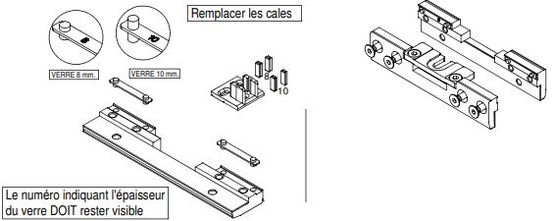 Kit de quincaillerie pour porte entièrement en verre pour Scrigno Base - produit présenté par SCRIGNO 