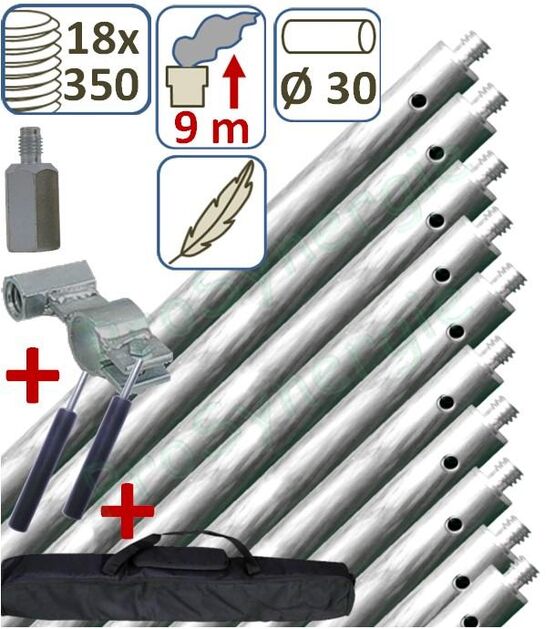 Kit de ramonage aluminium | Progalva Energies Alu’ Cheminée de Campagne