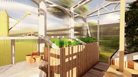 Kit de serre 6 m² avec bacs à plante intégrés- qualité pro à monter  soi-même - BATI-FABLAB