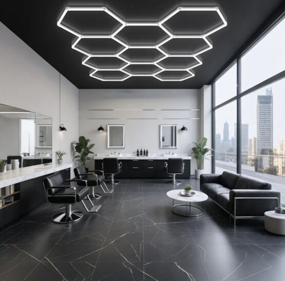  Kit éclairage LED hexagonal 11 modules 299 W pour intérieur professionnel | Silumen - Plafonniers