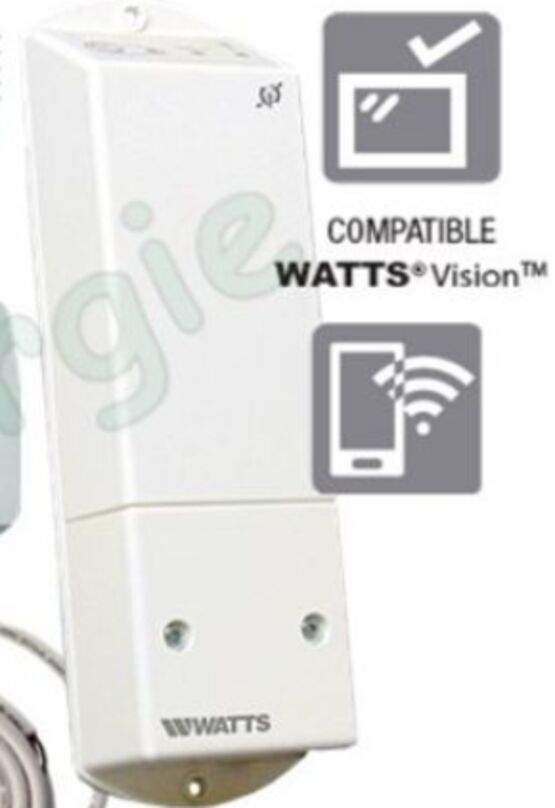 Kit régulation climatique chauffage (loi d´eau) pour circuit régulé (sur vanne de mélange motorisée) avec dérogation d&#039;ambiance Watts Vision connecté (pilotable à distance) | WATPRO001- produit présenté par PROSYNERGIE