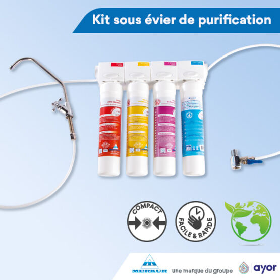 Robinet 3 voies pour kit de purification sous évier direct pur - Merkur