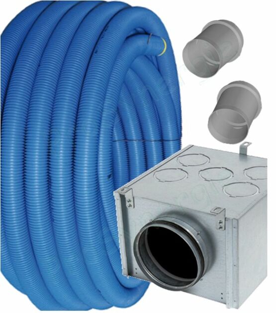  Kit VMC double flux + Purificateur d´Air InspirAIR Top 300 Classic ou Prémium + Télécommande + ensemble 3+5 bouches + 2 répartiteurs + Flexigaine 2x 50m Ø75mm | SITE011833 - VMC double flux pour logement/ habitat