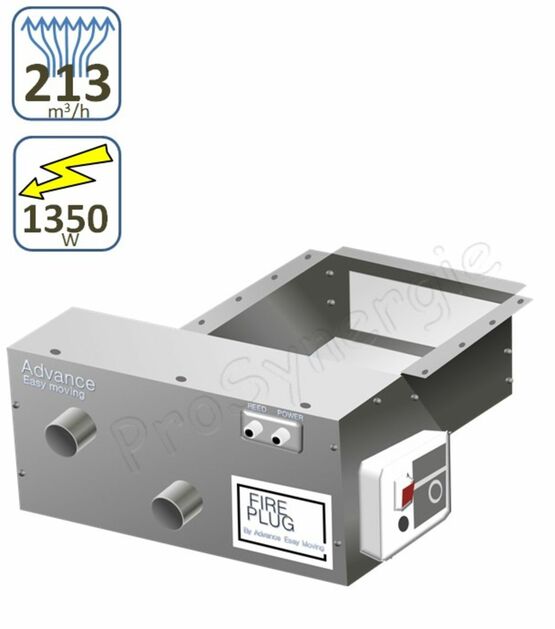  Kits FirePlug pour transfert de pellet, captage du combustible en pointe basse de silo (cassette à dôme), moteur 1,35 kW, boitier de commande, doseur, conduits Ø50 mm | SITE012251  - Accessoires pour cheminées et poêles