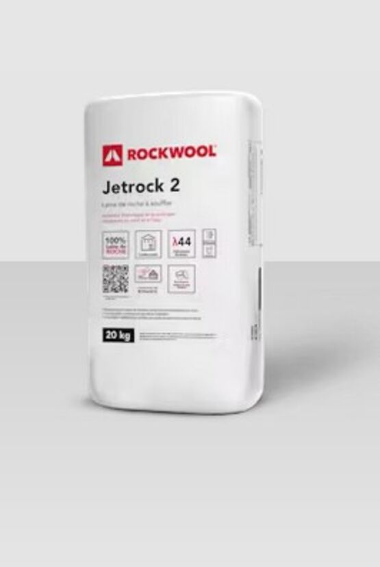 Laine de roche en vrac résistant à l'eau au vent pour combles perdus | JetRock 2 - ROCKWOOL