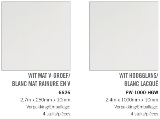  Lambris décoratif intérieur blanc pour murs et plafonds | Blanc Art-Panel - Lambris en lames