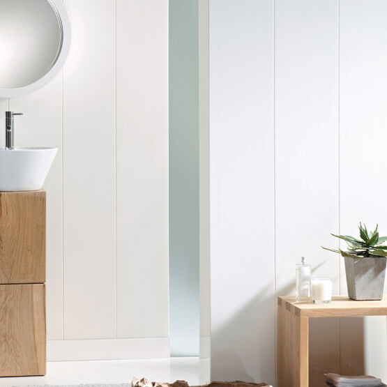 Lambris décoratif intérieur blanc pour murs et plafonds | Blanc Plastivan