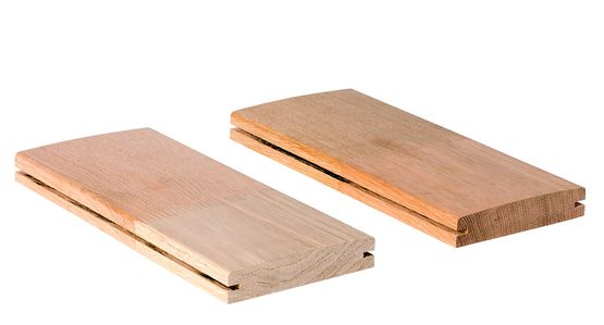  Lame de terrasse bombée en trois essences | Lame bombée Côté Parc - DUCERF