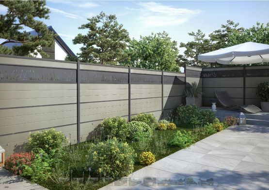  Lame en bois composite coextrudé pour palissades ou claustras | ÉCRAN CLAUSTRA ATMOSPHÈRE - SILVADEC