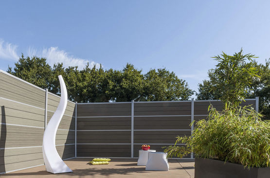  Lame en bois composite pour palissades ou claustras | ECRAN CLAUSTRA ELEGANCE - SILVADEC