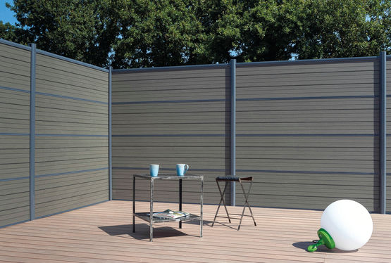  Lame en bois composite pour palissades ou claustras | ECRAN CLAUSTRA ELEGANCE - Clôture en bois