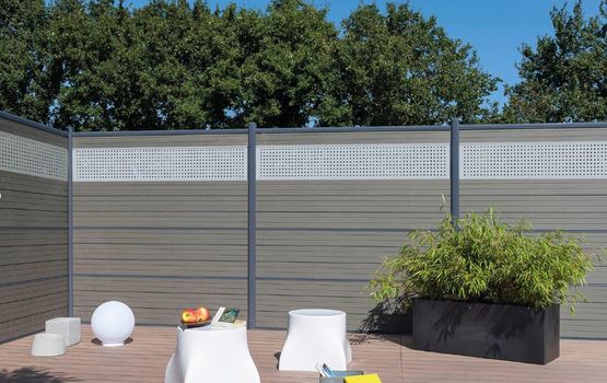 Lame en bois composite pour palissades ou claustras | ECRAN CLAUSTRA ELEGANCE - produit présenté par SILVADEC