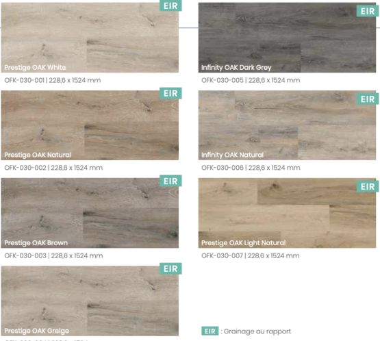  Lame pvc grand format 1524 x 225 mm aspect parquet - FLOOR SEASONS