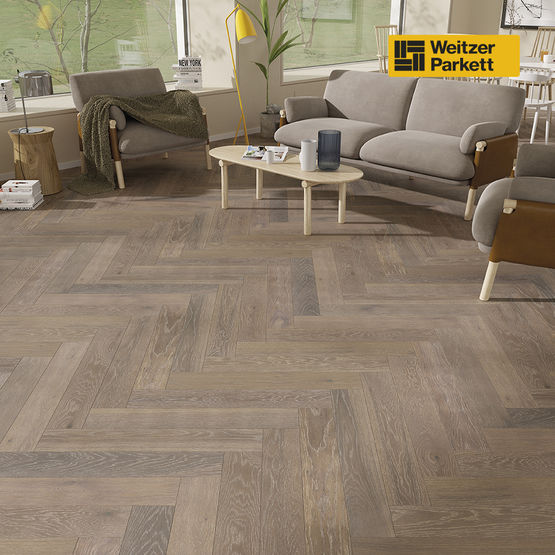  Lames en bois contrecollé avec micro-chanfreins et brossage | WP 475 - Parquets contrecollés en autre essence