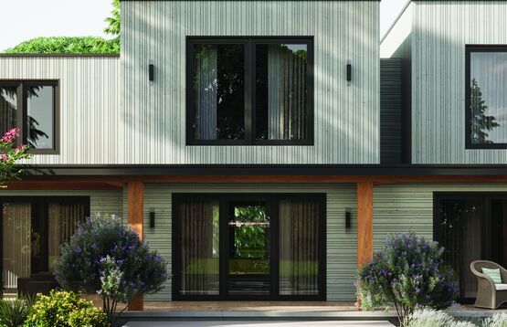 Lames de façades au profil variable en bois massif pour bardage dynamique | Système Pinuflex