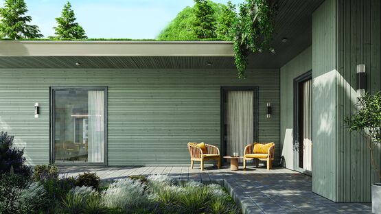  Lames en bois massif à profils variables pour bardage dynamique | Système Pinuflex - MOCOPINUS