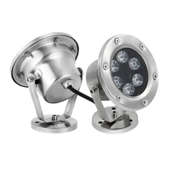 Lampe de piscine LED submersible IP68 en acier inoxydable 12 W DC24V | Silumen - produit présenté par SILUMEN