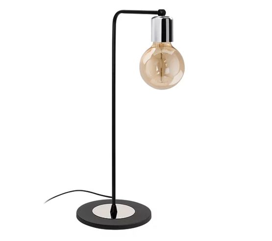  Lampe de table Harput noir/argent 1 x E 27 sans ampoule | G011149 - Lampes à poser