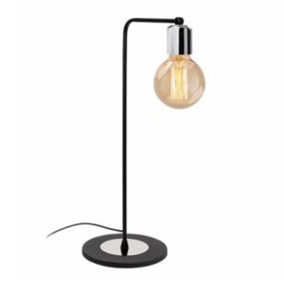 Lampe de table Harput noir/argent 1 x E 27 sans ampoule | G011149