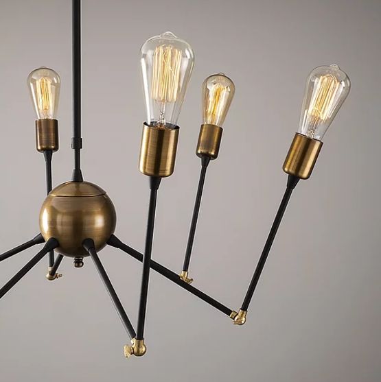 Lampe suspendue Harput noir 6 x E 27 sans ampoule | G011116 - produit présenté par ELALED