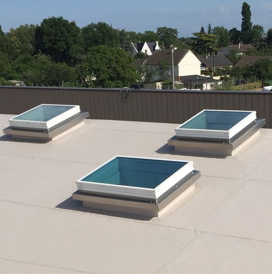 Lanterneau à rupture thermique pour toitures jusqu'à 25° de pente | Ecolux premium Alu Fixe - KINGSPAN LIGHT + AIR