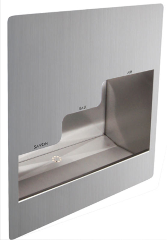  Lavabo antivandalisme mural encastré inox 3 en 1 | Combiné encastré inox LM-239 - SUPRATECH