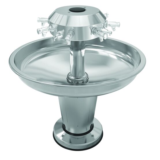 Lavabo circulaire sur pied inox LAGOON | LC-08  - SUPRATECH