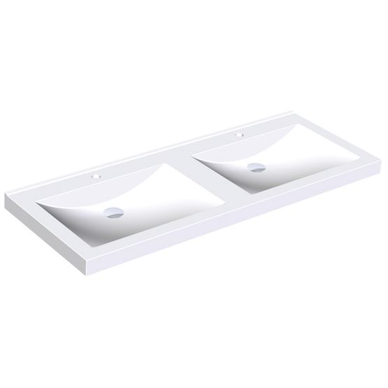 Lavabo double QUADRO avec surface non poreuse et lisse | ANMW421 - KWC AUSTRIA GMBH