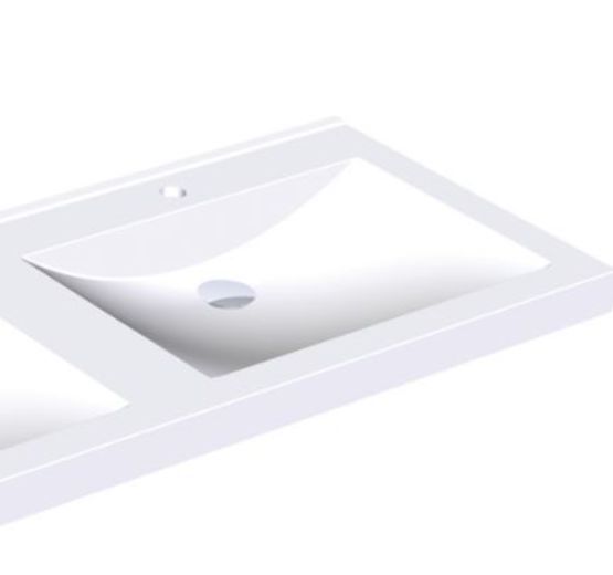 Lavabo double QUADRO avec surface non poreuse et lisse | ANMW421 - Lave-mains