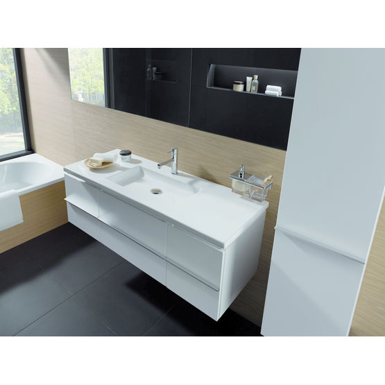 Lavabo extra-plat en céramique à plages adaptables | Living Square