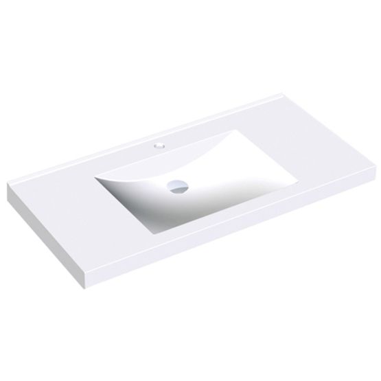 Lavabo individuel avec surface non poreuse et lisse QUADRO-FX | ANMW0036 - KWC
