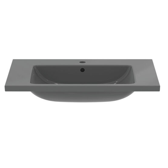  Lavabo-plan i.life B 60cm en céramique gris brillant percé 1 trou - Lavabo à poser