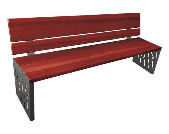 Ligne de mobilier urbain en acier massif ou en bois exotique | VENISE