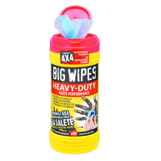 Lingettes industrielles double face pour nettoyage des outils et des mains | Big Wipes Heavy Duty