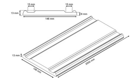 Lisse de protection murale haute résistance 146 mm | Pargom - produit présenté par WATTELEZ