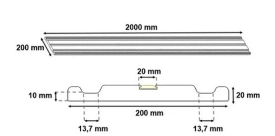 Lisse de protection murale haute résistance 200 mm | Pargom - produit présenté par WATTELEZ