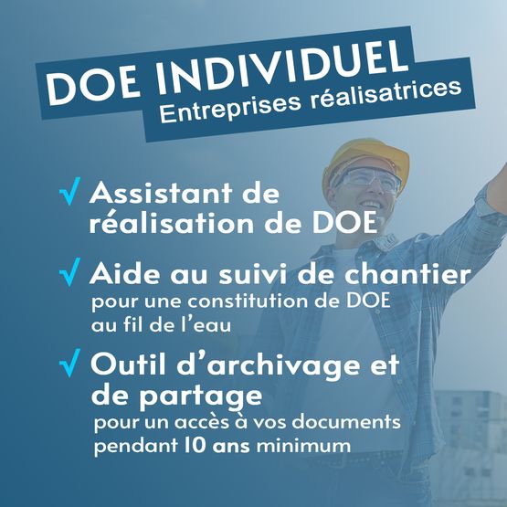 Logiciel d'accompagnement dans la réalisation de DOE | Artisans &amp; PME