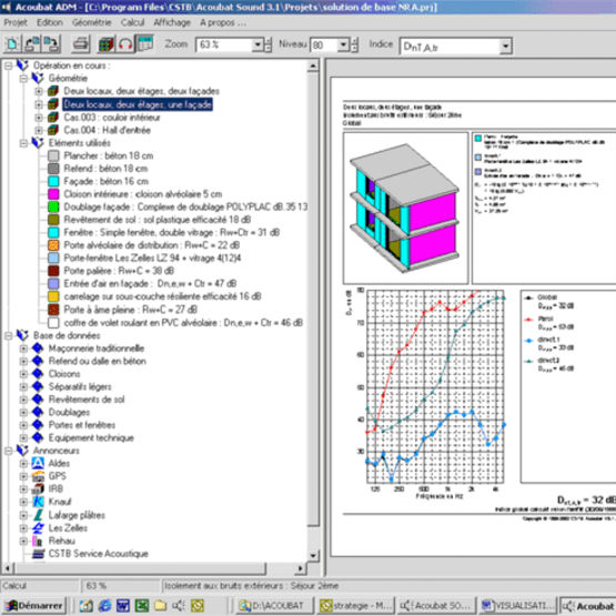 Logiciel d&#039;aide à la conception acoustique des bâtiments | Acoubat V4.0