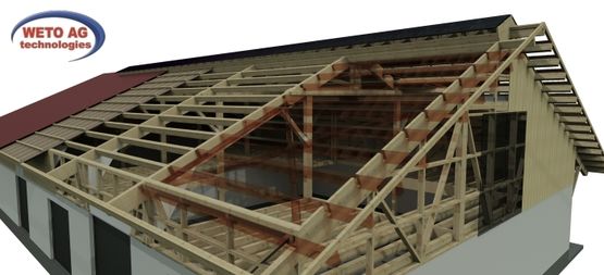 Logiciel de CAO 3D pour réalisation de charpente de toitures en bois| LigniKon versions Small, Large et XL - produit présenté par WETO AG